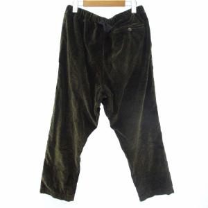 Needles ベロア イージーパンツ ペイズリー柄 総柄 コットン カーキ M