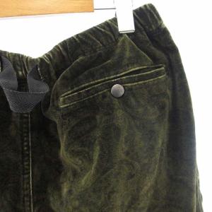 Needles ベロア イージーパンツ ペイズリー柄 総柄 コットン カーキ M