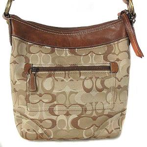 COACH ショルダーバッグ オプティックシグネチャー レザー キャンバス 10378 ベージュ