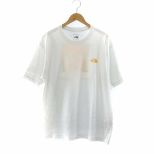 バンダナ スクエアロゴ Tシャツ カットソー 半袖 バックプリント クルーネック NT32349 白 ホワイト XL