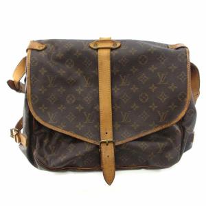 LOUIS VUITTON M42254 モノグラム ソミュール35 ショルダーバッグ メッセンジャーバッグ ブラウン