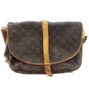 LOUIS VUITTON M42254 モノグラム ソミュール35 ショルダーバッグ メッセンジャーバッグ ブラウン