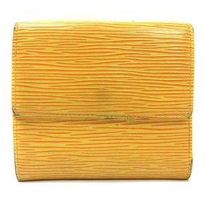 M63489 エピ 二つ折り 財布 ダブルホック レザー 黄色 イエロー