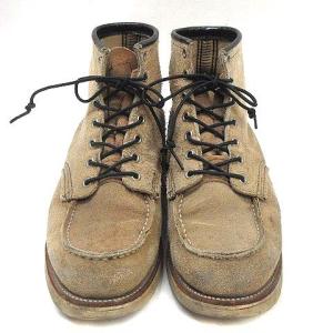 RED WING 犬タグ ワークブーツ スエード アイリッシュセッター ラフアウト モックトゥ 8173 ベージュ 約27cm