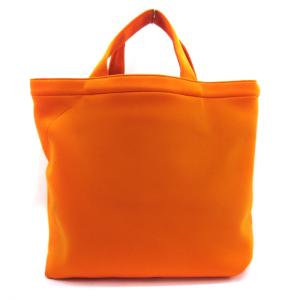 agnes b. 2way トートバッグ ロゴ プリント RAS19?02 オレンジ