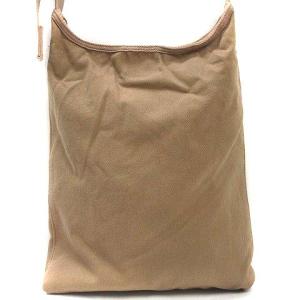 HUNTING WORLD BORNEO リバーシブル ショルダーバッグ クロスボディ ナイロン キャンバス 白 アイボリー 茶 ブラウン