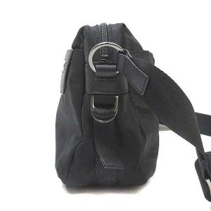 agnes b. ショルダーバッグ ナイロン レザー VUMOM-01 黒 ブラック 鞄