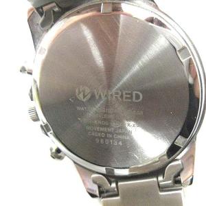 SEIKO ワイアード 腕時計 クロノグラフ クオーツ アナログ VD57-KND0 青文字盤 シルバーカラー