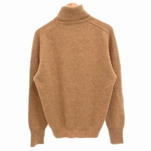POLO RALPH LAUREN ニット セーター 長袖 タートルネック ロゴ刺繍 ワンポイント L 茶 ブラウン