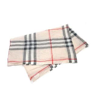 BURBERRY PRORSUM 大判ストール ノバチェック シルク ウール ベージュ