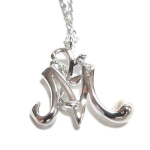 mimi&roger イニシャルネックレス ペンダント パール 1粒真珠 チェーン シルバーカラー