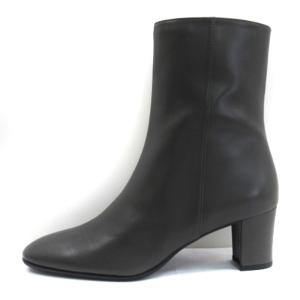 REGAL ミドル ショート ブーツ サイドジップ レザー F43Q グレー 24.5cm