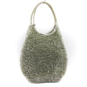 ANTEPRIMA ハンドバッグ ワイヤーバッグ スタンダード ラウンド 縦型 シルバーカラー