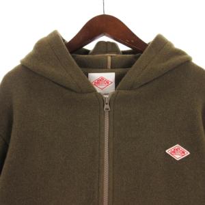 DANTON ウールライトパイルモッサ フード ジャケット ジップアップ DT-A0014 WLP カーキ 38 アウター