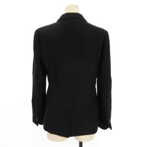 Brooks Brothers テーラード ジャケット 3B 裏地ストライプ ウール 黒 ブラック 4 OS