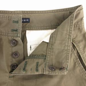 RALPH LAUREN カーゴパンツ ミリタリー ベルト付き ストレート 9 S カーキ