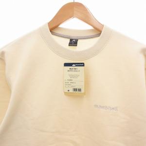 mont-bell タグ付き スウェット トレーナー ロゴ刺繍 M アイボリー 2104643