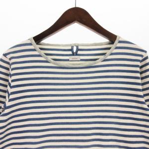 visvim BORDER CREW INDIGO Tシャツ カットソー 長袖 クルーネック ボーダー コットン 0114205010032