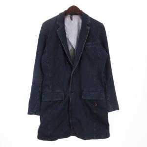 ロング デニム チェスター コート 背抜き コットン GB16AT