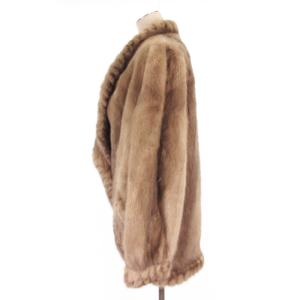 SAGA MINK 銀サガ ミンクファー コート ショート丈 毛皮 グレージュ アウター GY18