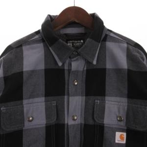 Carhartt ジャケット 裏ボア ブロックチェック コットン グレー系 XL アウター GY11