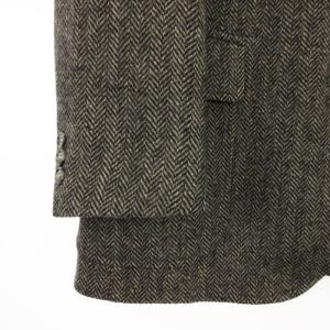 Brooks Brothers テーラード ジャケット シングル 背抜き ツイード ヘリンボーン ウール 黒 ブラック A8 アウター