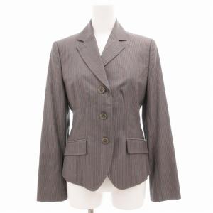 Paul Smith WOMEN スーツ セットアップ 上下 テーラードジャケット タイトスカート シングル 3B センターベント ひざ丈 ストライプ 裏地花柄