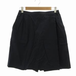 美品 ラップ風 キュロット パンツ 15 紺 ネイビー GY14