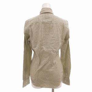 RALPH LAUREN ボウタイシャツ ブラウス チェック 長袖 4 アイボリー