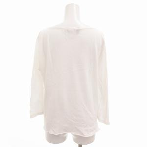 Salvatore Ferragamo Tシャツ カットソー ロンT 長袖 魚柄 プリント ビーズ装飾 L 白 ホワイト