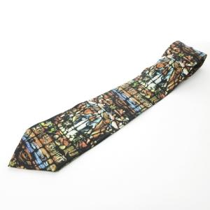 ネクタイ マリア様 ドクロ スカル 総柄 ステンガラス調 マルチ 