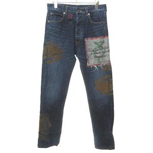 FOOTPRINTS PATCHWORK DENIM デニムパンツ ジーンズ パッチワーク フットプリント 加工 インディゴ