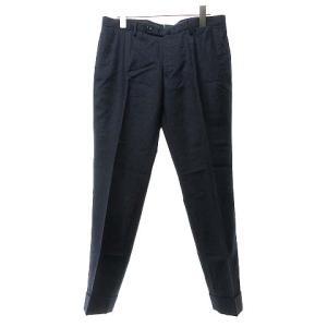 SLIM fit PATTERN 30 SUPER’100S パンツ スラックス 紺 ネイビー 46