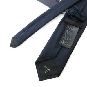 PRADA 20年 シルク ネクタイ ネイビー