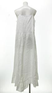 Ermanno Scervino キャミワンピース ロング丈 フリル レース 麻 リネン 白 L