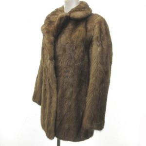 SAGA MINK 銀サガ ミンクファー 毛皮 コート ジャケット ハーフ ショート ベージュ 約M