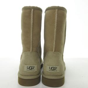 UGG australia 5825 クラシックショート ムートンブーツ ショートブーツ ベージュ US8 25cm RRR 0128