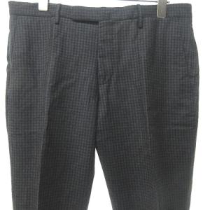 INCOTEX パンツ スラックス ウール チェック 格子 ウール グレー 灰 46