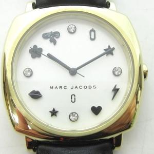 MJ1564 マンディー ホワイトサンレイダイヤル 腕時計 白文字盤 ゴールド ブラック 電池交換済