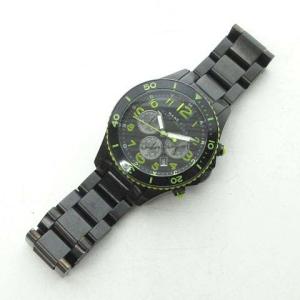 MARC by MARC JACOBS MBM5026 腕時計 クロノグラフ デイト 黒文字盤 ブラック イエロー 電池交換済