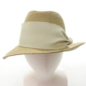 Athena New York 美品 ペーパーハット 帽子 中折れ帽 ナチュラル ベージュ 0421