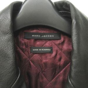MARC JACOBS タグ付 レザージャケット ライダースジャケット ショートコート 中綿 黒 ブラック 44 S