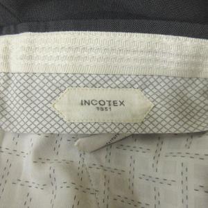 INCOTEX モヘヤ混 パンツ スラックス センタープレス ダブル グレー 灰 48 約M 0510