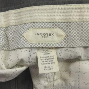 INCOTEX パンツ スラックス SUPER100S ウール センタープレス ダブル グレー 48 約M 0510