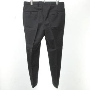 INCOTEX 美品 パンツ スラックス SUPER100S ウール スリムフィット センタープレス ダブル 1NT035 グレー 46 約S