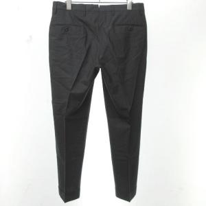 INCOTEX 美品 パンツ スラックス SUPER130S ウール センタープレス スリムフィット ダブル 1NT035 グレー 灰 46