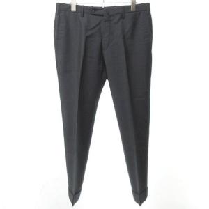 モヘヤ混 パンツ スラックス センタープレス ダブル グレー 灰 48 約M 0510