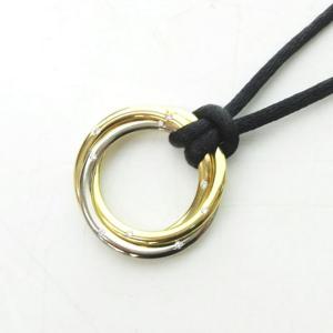 トリニティ ネックレス 15Pダイヤ 750 ホワイト イエロー ピンク