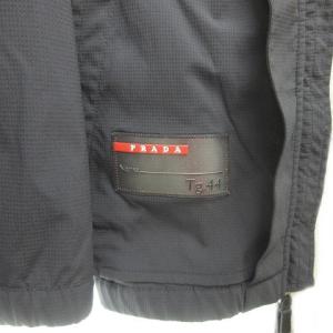 PRADA SPORT 美品 ナイロン ブルゾン ジャケット ジップアップ スタンドカラー SGJ080 ブラック 黒 44 約S