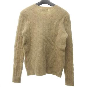POLO RALPH LAUREN カシミヤ混 ニット セーター ケーブル編み ポニー ベージュ M